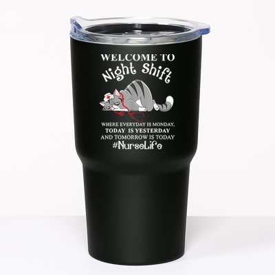Welcome To Night Shift Where Everyday Is Monday Cat Nurse Tumbler