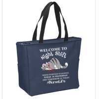 Welcome To Night Shift Where Everyday Is Monday Cat Nurse Zip Tote Bag