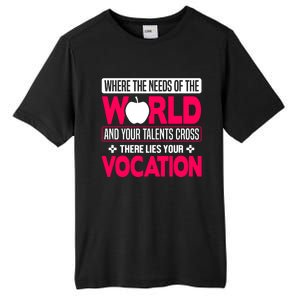 Where The Needs Of The World And Your Talents Cross There Lies Your Vocation Tall Fusion ChromaSoft Performance T-Shirt