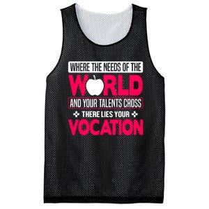 Where The Needs Of The World And Your Talents Cross There Lies Your Vocation Mesh Reversible Basketball Jersey Tank