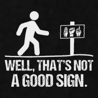 Well ThatS Not A Good Sign Asl Apparel Deaf Interpreter Ladies PosiCharge Tri-Blend Wicking Tank