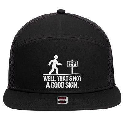 Well ThatS Not A Good Sign Asl Apparel Deaf Interpreter 7 Panel Mesh Trucker Snapback Hat
