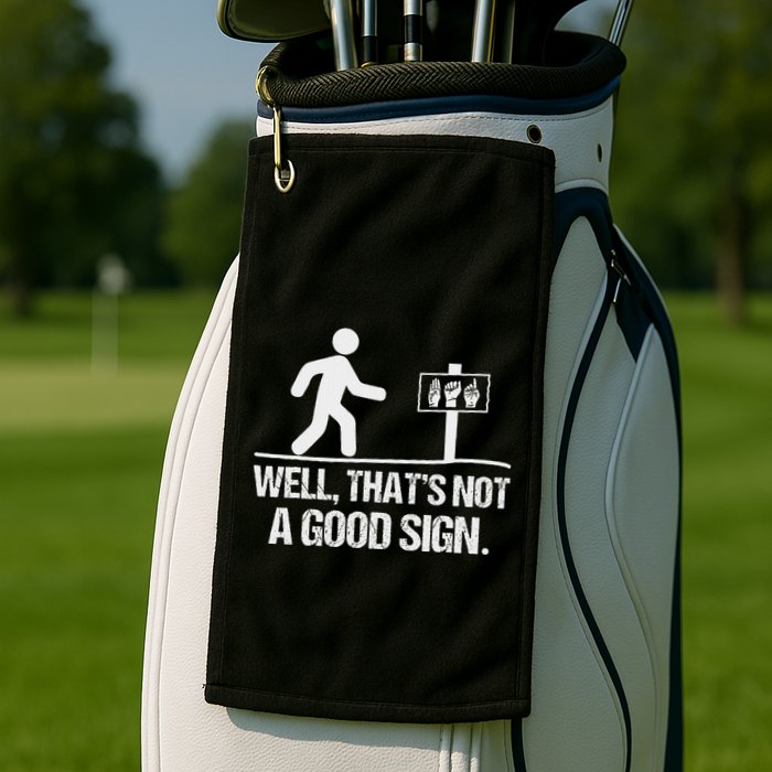 Well ThatS Not A Good Sign Asl Apparel Deaf Interpreter Golf Towel