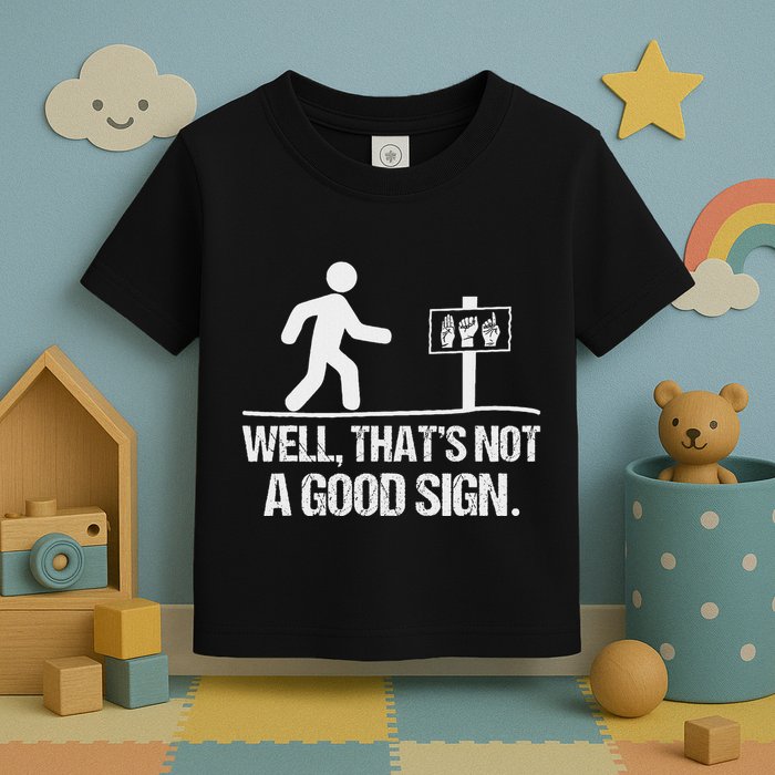 Well ThatS Not A Good Sign Asl Apparel Deaf Interpreter Toddler T-Shirt