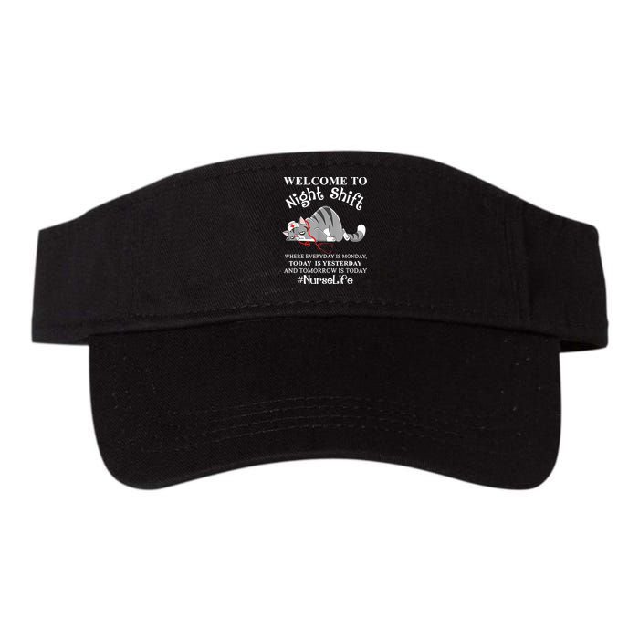 Welcome To Night Shift Where Everyday Is Monday Cat Nurse Visor