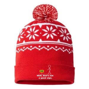 Well Thats Not A Good Sign Adult Humor Graphic Funny USA-Made Snowflake Beanie