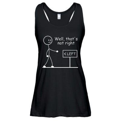 Well Thats Not Right Joke Humor Stick Man Stick Figure Ladies Essential Flowy Tank