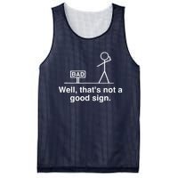 Well That's Not A Good Sign Retro Humor Teen Sarcastic Funny Mesh Reversible Basketball Jersey Tank