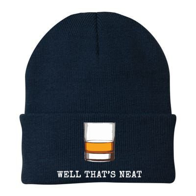 Well Thats Neat Funny Whiskey Old Fashioned Scotch Bourbon Knit Cap Winter Beanie