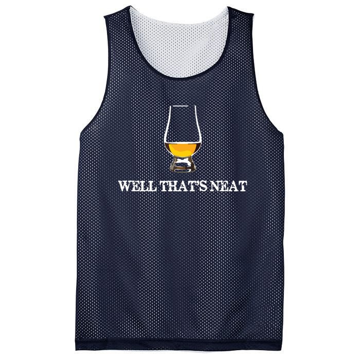 Well Thats Neat Funny Whiskey Mesh Reversible Basketball Jersey Tank