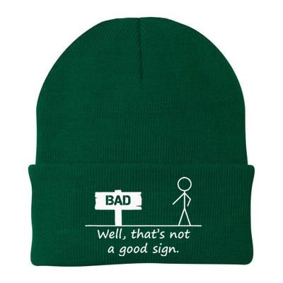 Well Thats Not A Good Sign Funny For Men Knit Cap Winter Beanie