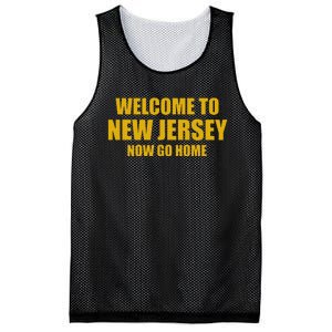 Welcome To New Jersey Now Go Home Mesh Reversible Basketball Jersey Tank