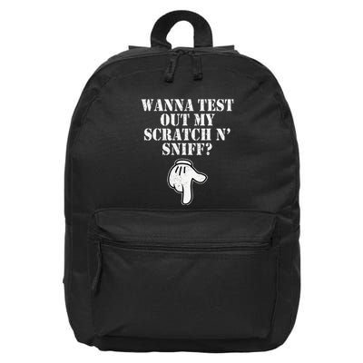 Wanna Test Out My Scratch N Sniff Funny 16 in Basic Backpack