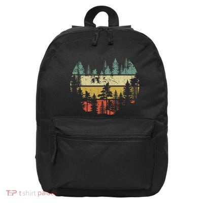 Wildlife Trees Outdoors Nature Retro Forest 16 in Basic Backpack