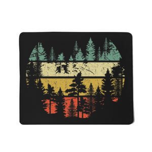 Wildlife Trees Outdoors Nature Retro Forest Mousepad