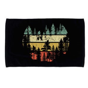 Wildlife Trees Outdoors Nature Retro Forest Microfiber Hand Towel