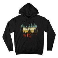 Wildlife Trees Outdoors Nature Retro Forest Hoodie