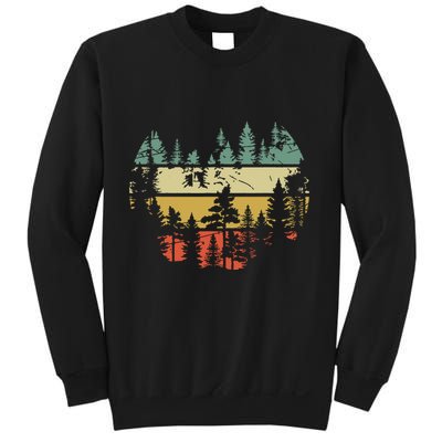 Wildlife Trees Outdoors Nature Retro Forest Sweatshirt