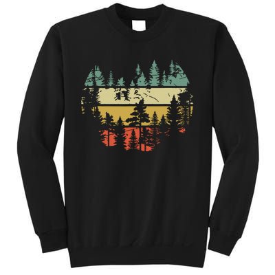 Wildlife Trees Outdoors Nature Retro Forest Sweatshirt