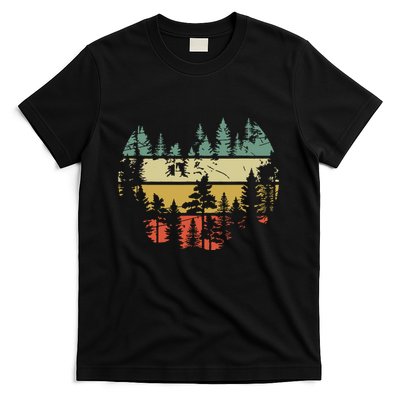 Wildlife Trees Outdoors Nature Retro Forest T-Shirt