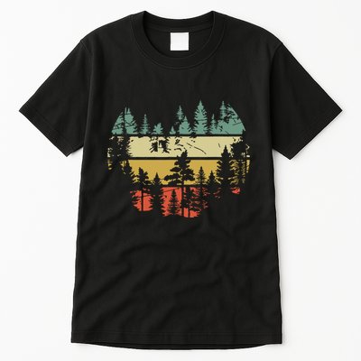 Wildlife Trees Outdoors Nature Retro Forest Tall T-Shirt