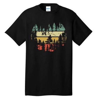 Wildlife Trees Outdoors Nature Retro Forest Tall T-Shirt