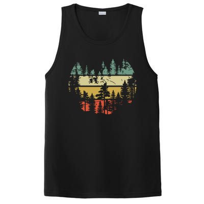 Wildlife Trees Outdoors Nature Retro Forest PosiCharge Competitor Tank