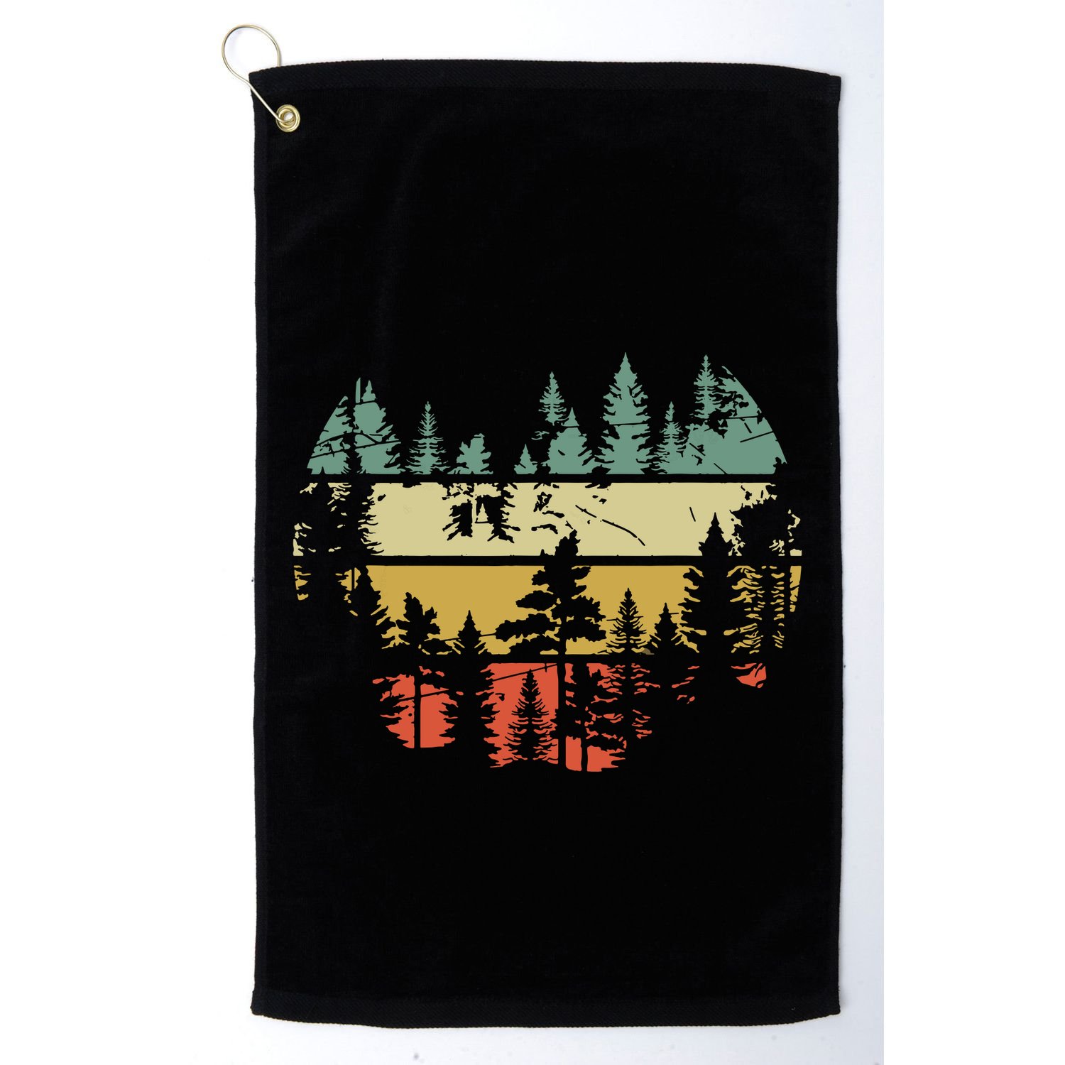 Wildlife Trees Outdoors Nature Retro Forest Golf Towel