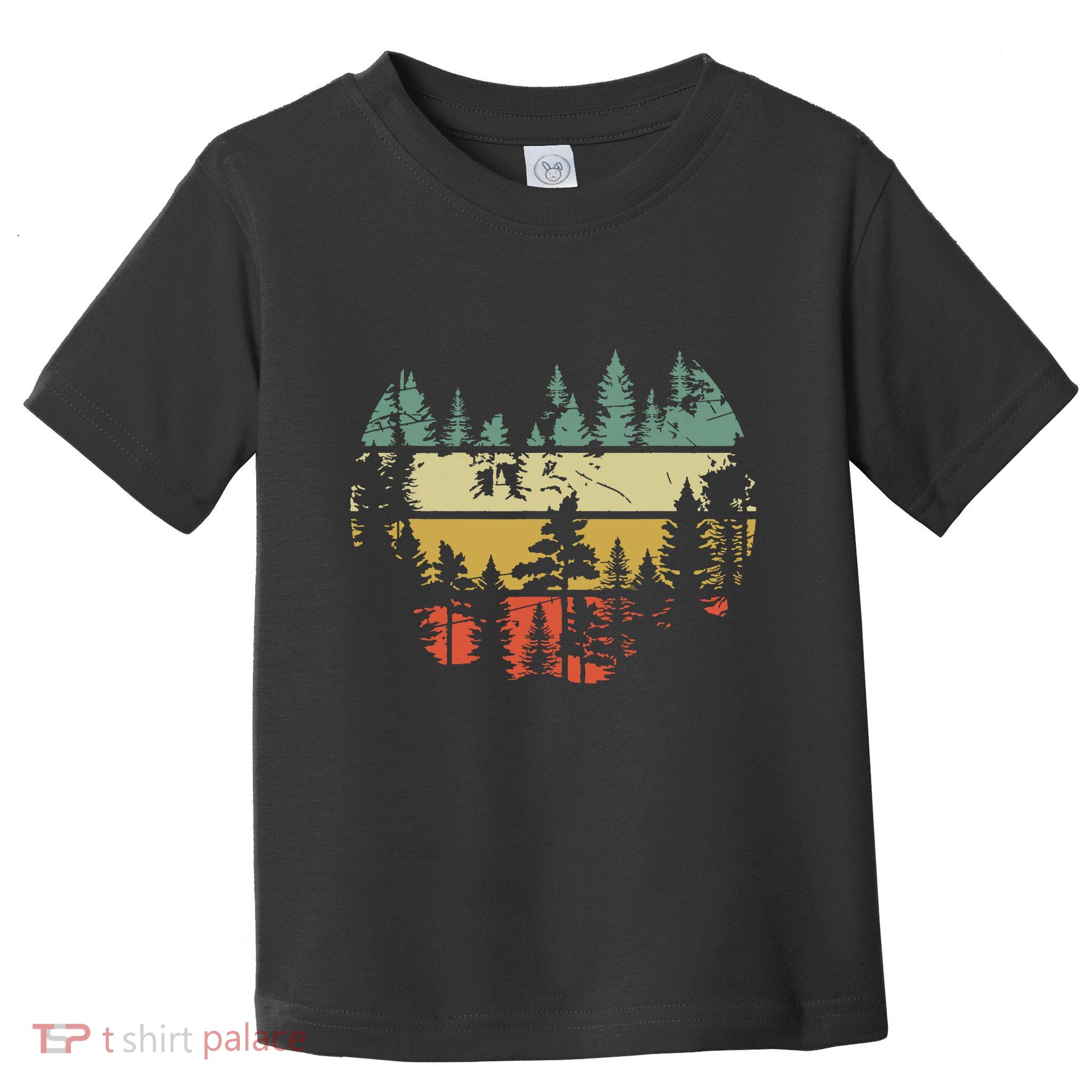 Wildlife Trees Outdoors Nature Retro Forest Toddler T-Shirt