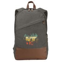 Wildlife Trees Outdoors Nature Retro Forest Cotton Canvas Backpack