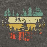 Wildlife Trees Outdoors Nature Retro Forest Cotton Canvas Backpack