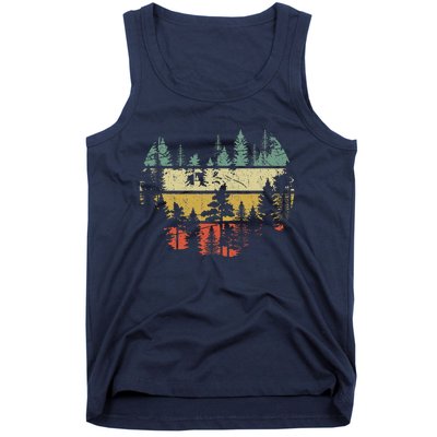 Wildlife Trees Outdoors Nature Retro Forest Tank Top