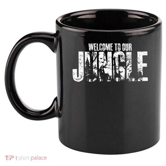 Welcome To Our Jungle Safari And Zoo Camping 11oz C Handle Ceramic Mug