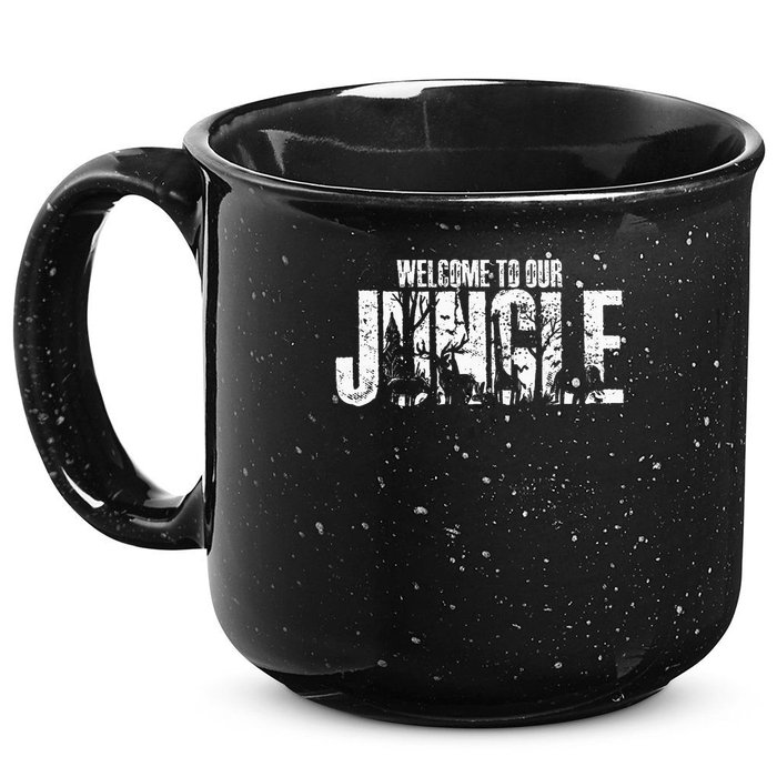 Welcome To Our Jungle Safari And Zoo Camping 15oz Campfire Ceramic Mug