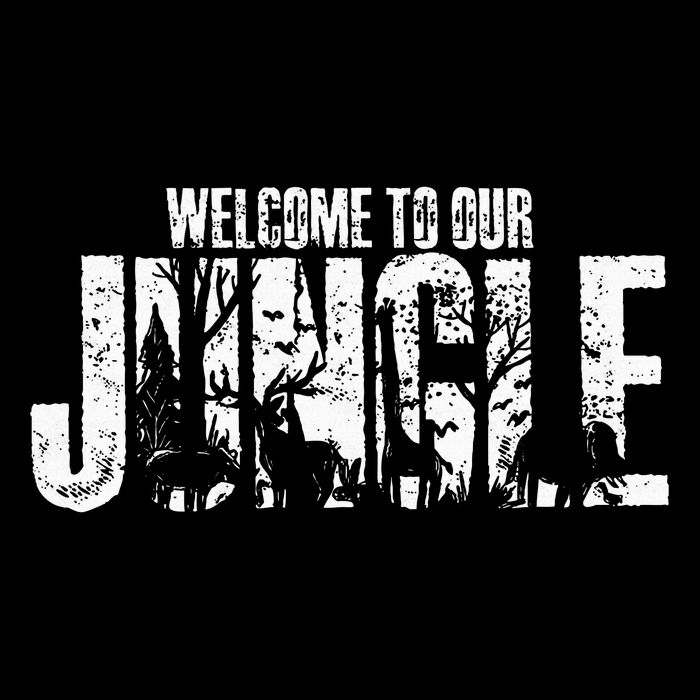 Welcome To Our Jungle Safari And Zoo Camping Drawstring Bag