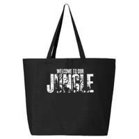 Welcome To Our Jungle Safari And Zoo Camping 25L Jumbo Tote