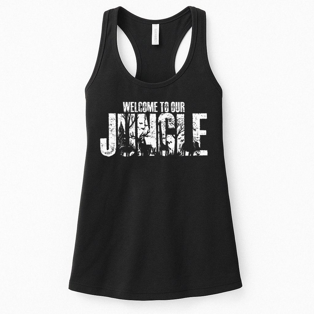 Welcome To Our Jungle Safari And Zoo Camping Womens Tank Top