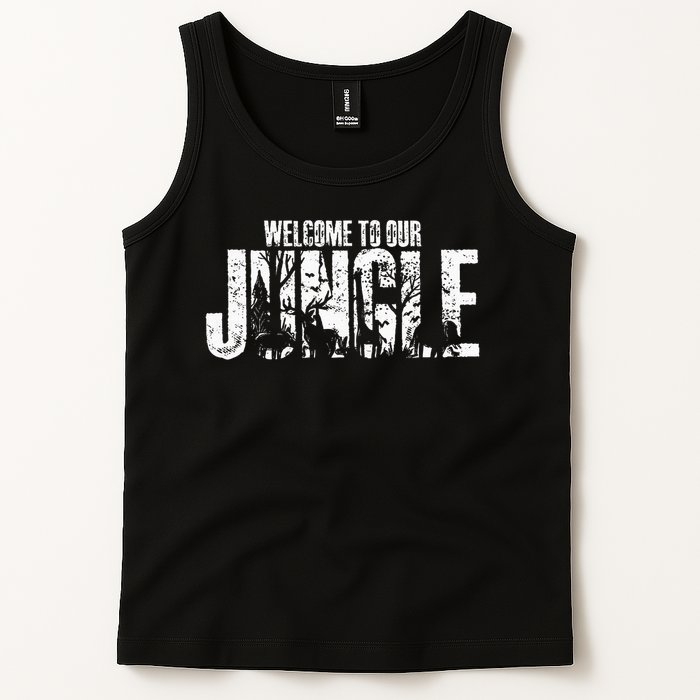 Welcome To Our Jungle Safari And Zoo Camping Tank Top