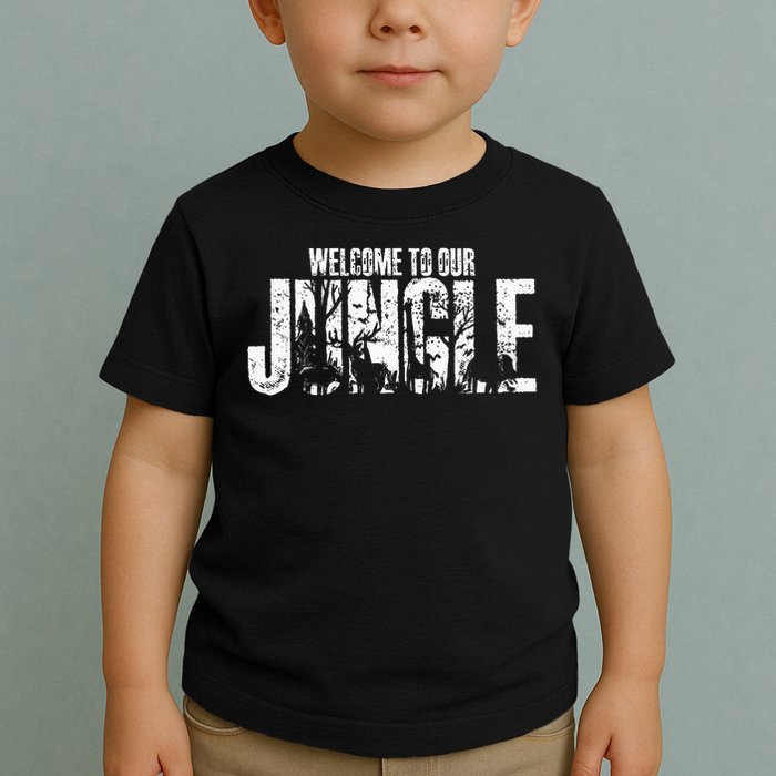 Welcome To Our Jungle Safari And Zoo Camping Toddler T-Shirt
