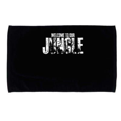 Welcome To Our Jungle Safari And Zoo Camping Microfiber Hand Towel