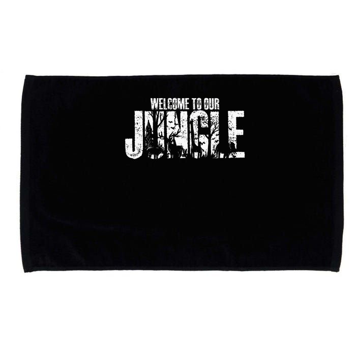 Welcome To Our Jungle Safari And Zoo Camping Microfiber Hand Towel