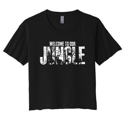Welcome To Our Jungle Safari And Zoo Camping Crop Top