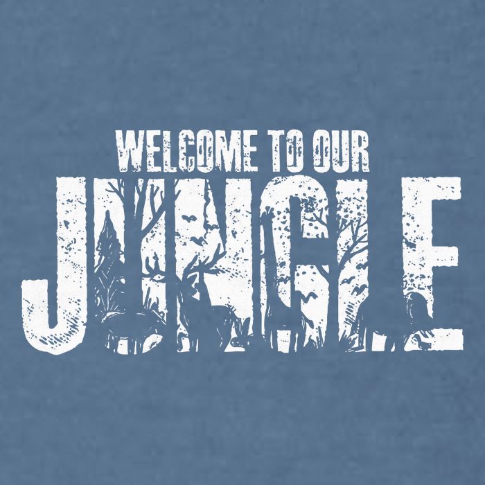 Welcome To Our Jungle Safari And Zoo Camping Garment-Dyed Sweatshirt