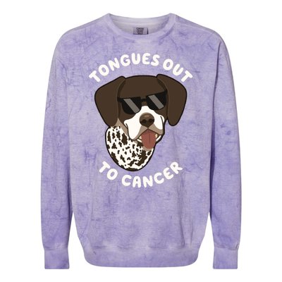 Wyatt Tongues Out To Cancer Colorblast Crewneck Sweatshirt