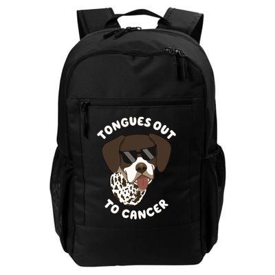 Wyatt Tongues Out To Cancer Backpack