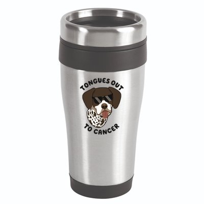 Wyatt Tongues Out To Cancer 16oz Travel Tumbler