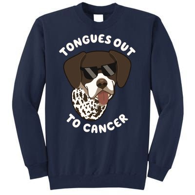 Wyatt Tongues Out To Cancer Tall Sweatshirt