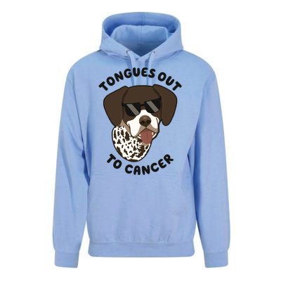 Wyatt Tongues Out To Cancer Unisex Surf Hoodie