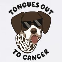 Wyatt Tongues Out To Cancer V-Neck T-Shirt