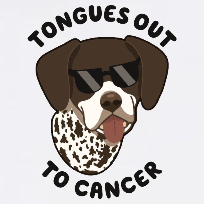 Wyatt Tongues Out To Cancer V-Neck T-Shirt